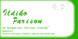 ildiko parison business card